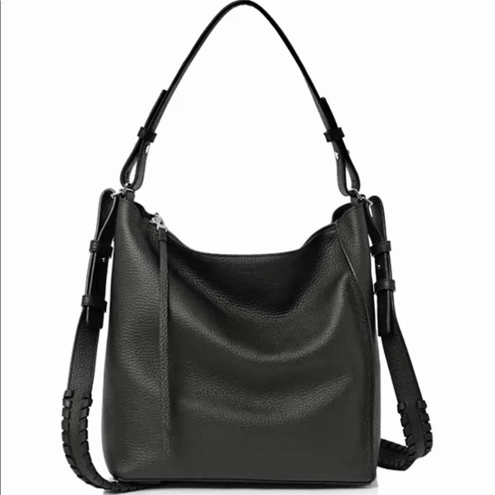 NWOT- AllSaints Black Kita Leather Convertible Bag